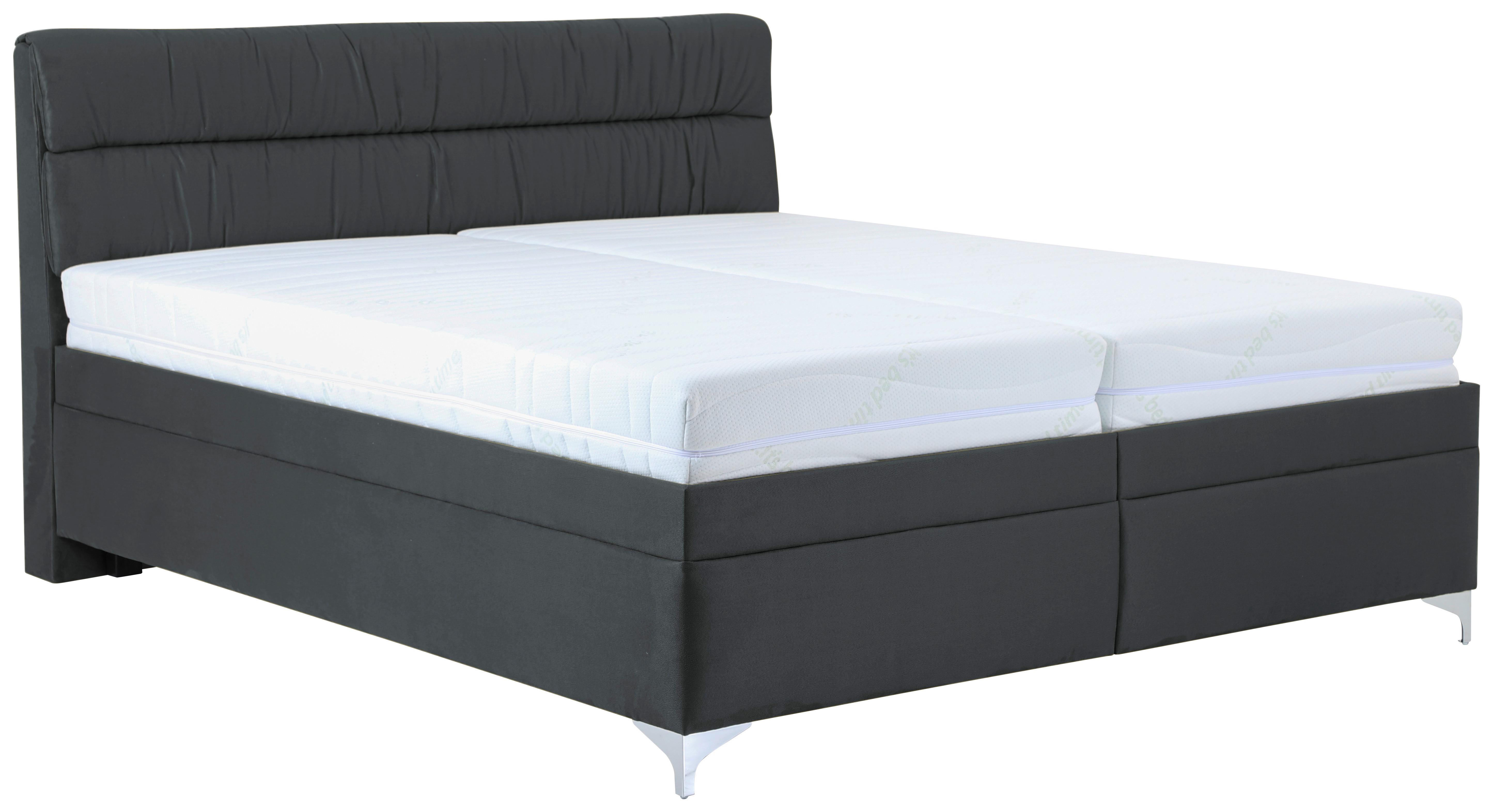 Manželská posteľ ALORA 180x200, antracitová - svetlohnedá/antracitová, drevo/plast (180/200cm)