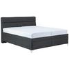 Manželská posteľ ALORA 180x200, antracitová - svetlohnedá/antracitová, drevo/plast (180/200cm)