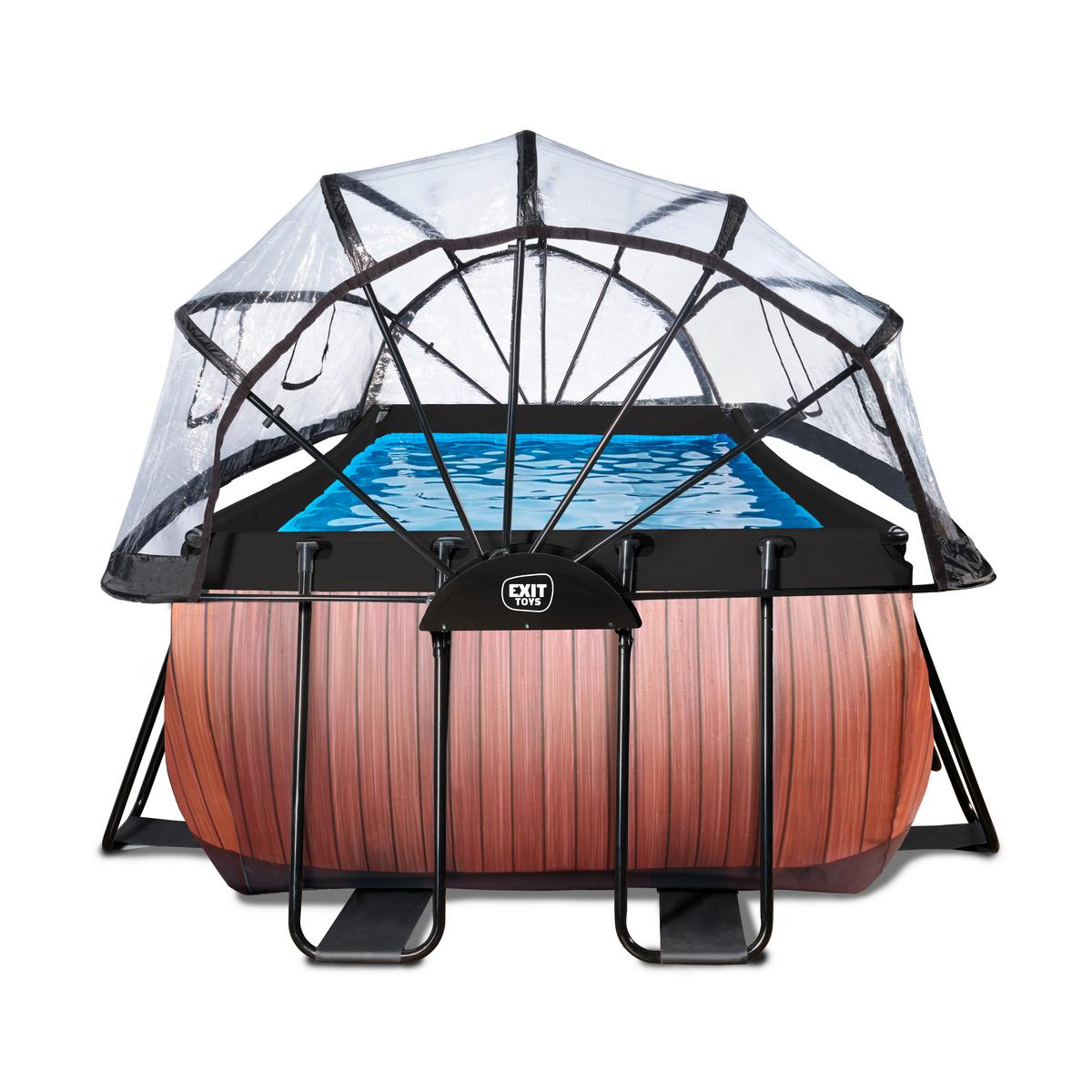 Pool-set Exit Wood Pool - Braun, KONVENTIONELL, Kunststoff (540/250/100cm) - EXIT Toys