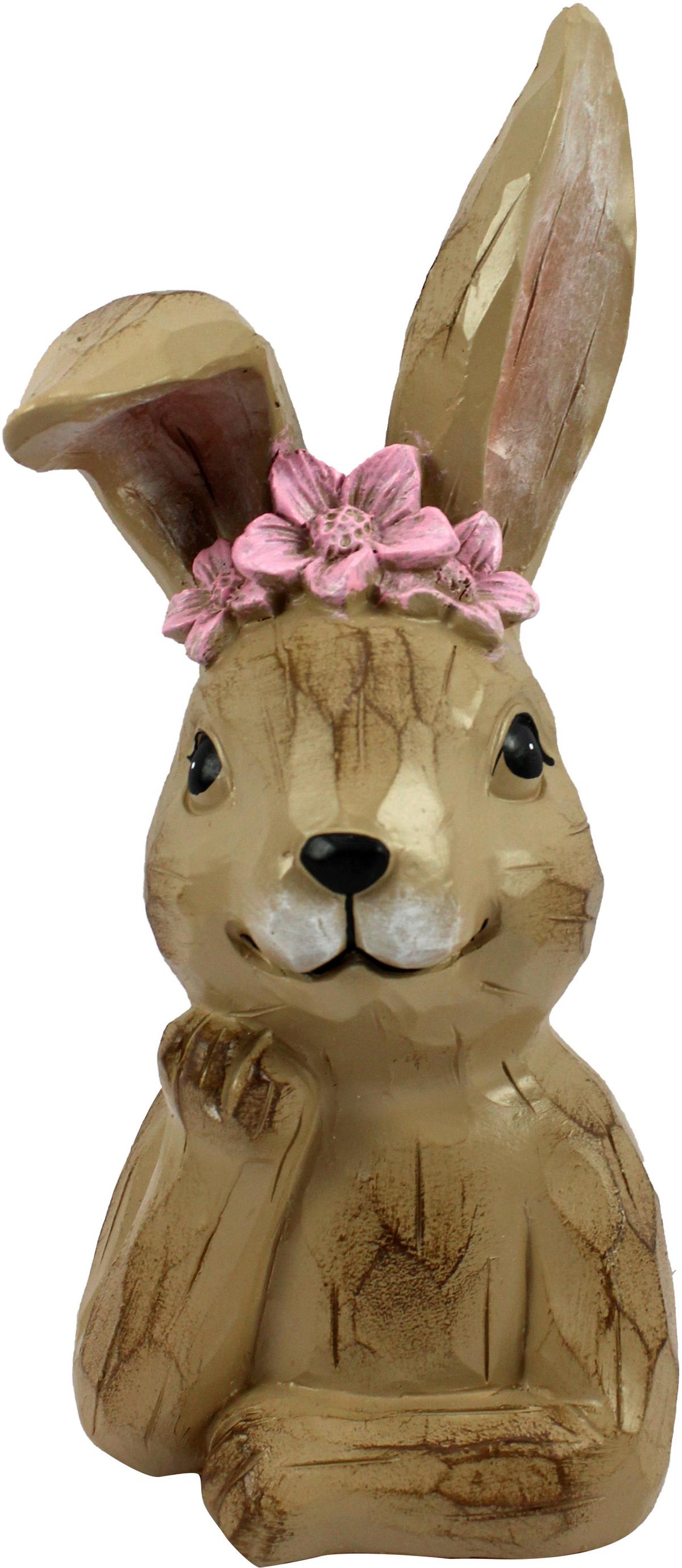 Dekor Nyúl Ilse - pink/barna, Konventionell, műanyag (11/9/24cm) - Luca Bessoni