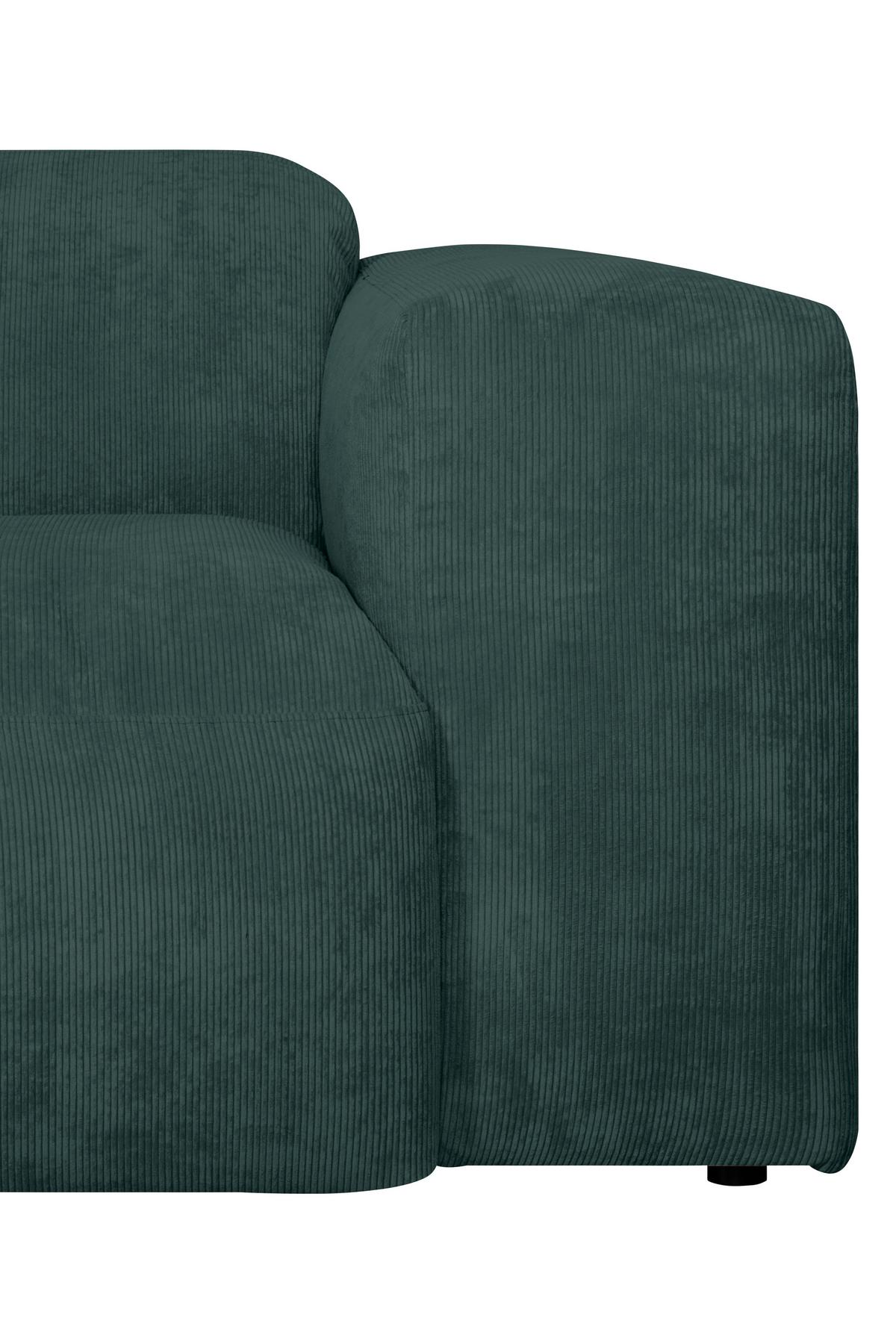 Ecksofa Hannah Grün 170x343 cm - Schwarz/Grün, Design, Textil (170/343cm) - MID.YOU