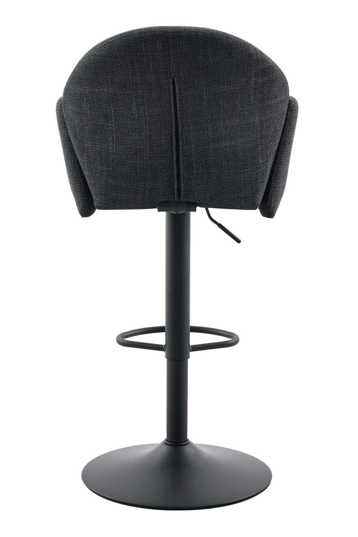 Barhocker-Set Holly H 2er-Set - Anthrazit/Schwarz, MODERN, Textil/Metall (51,5/96-117/53cm) - MID.YOU