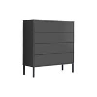 Kommode 79 Cm Mailand Typ 3 + Mf, Anthrazit - Anthrazit, MODERN, Holzwerkstoff (79/86/33cm) - MID.YOU