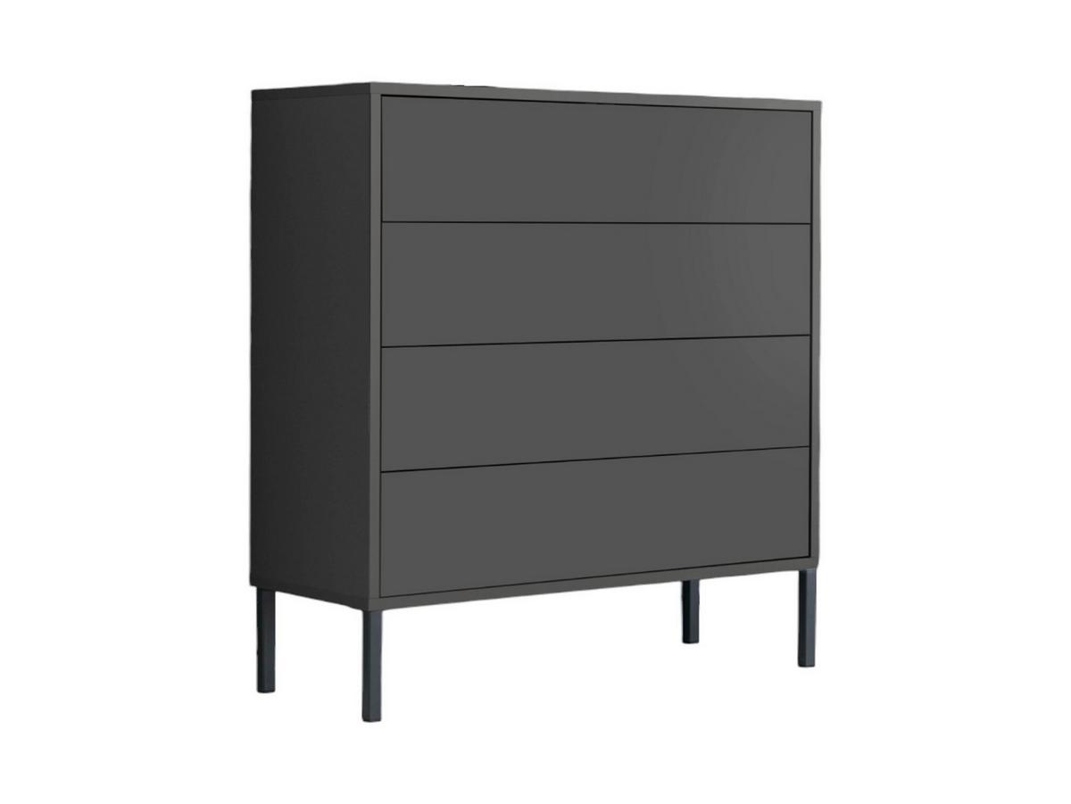 Kommode 79 Cm Mailand Typ 3 + Mf, Anthrazit - Anthrazit, MODERN, Holzwerkstoff (79/86/33cm) - MID.YOU