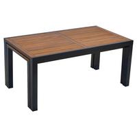 Gartentisch Santorin - Graphitfarben/Naturfarben, MODERN, Holz/Metall (180-300/100/80cm) - Gardenson