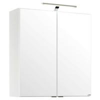 Spiegelschrank Siena Mit Led 2-Türig Bht: 60x65x20 Cm Weiß - Weiß, MODERN, Holzwerkstoff (60/65/20cm) - Held