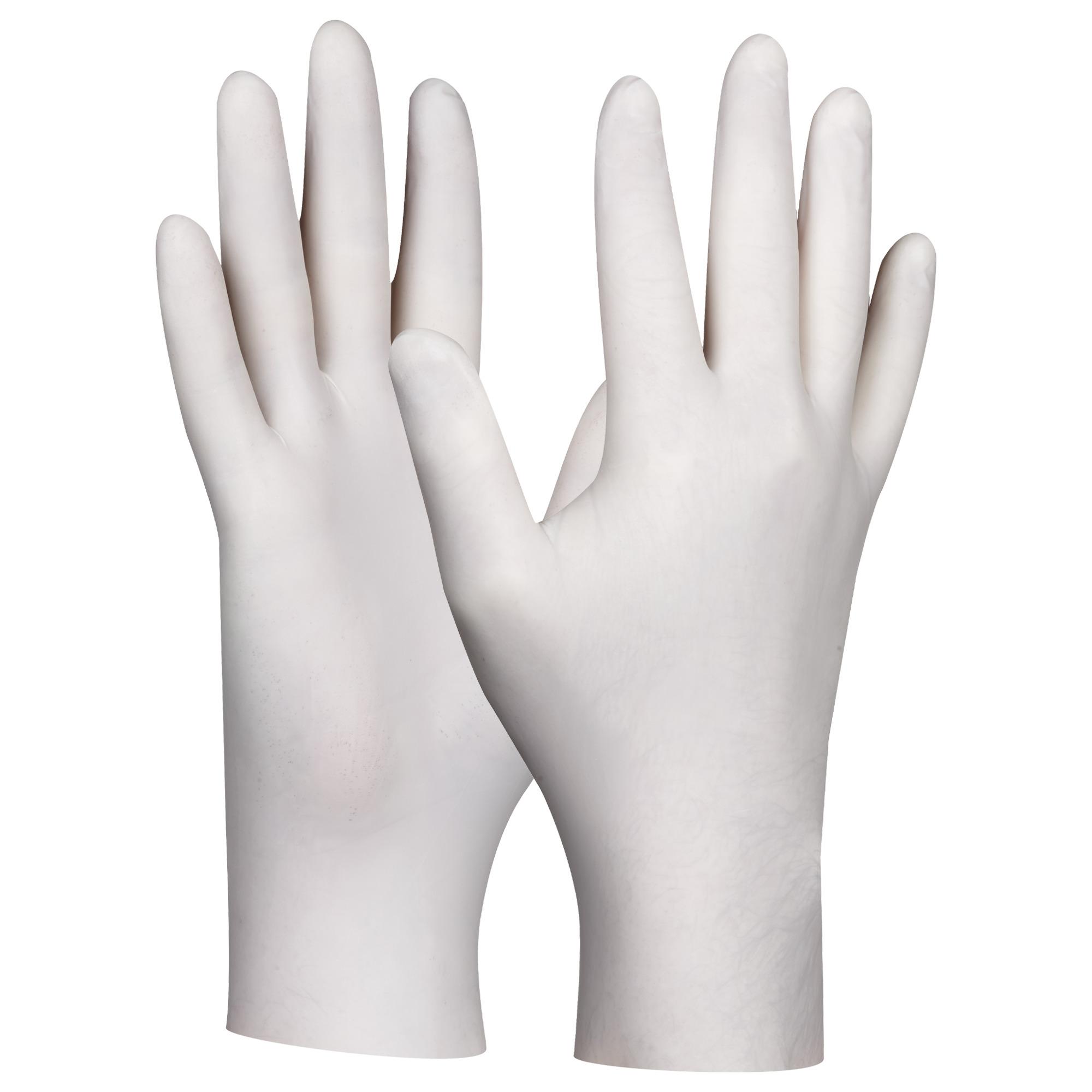 Weißer Einweghandschuh der Größe M