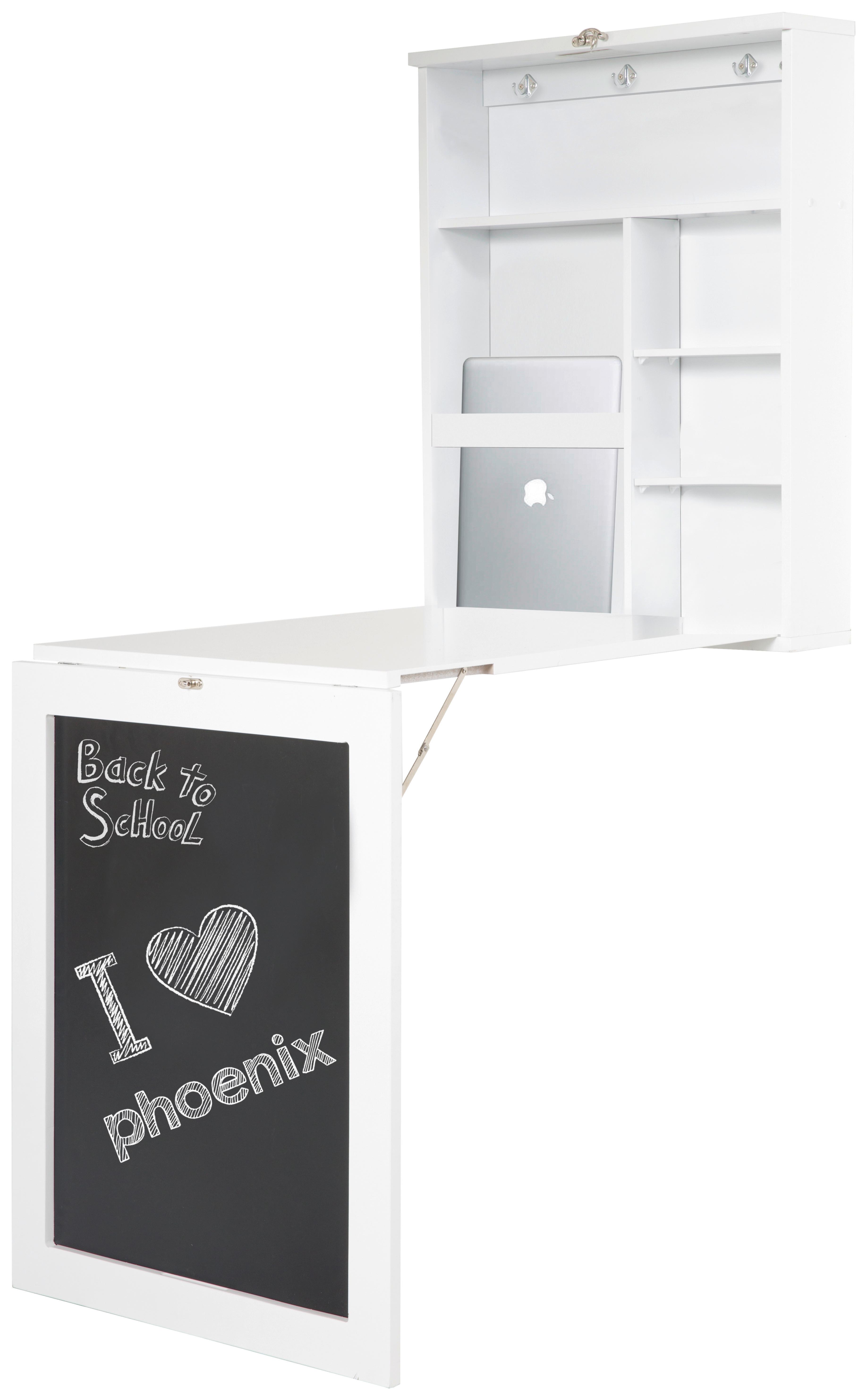 Schreibtisch B 75,5cm H 149cm York Weiß