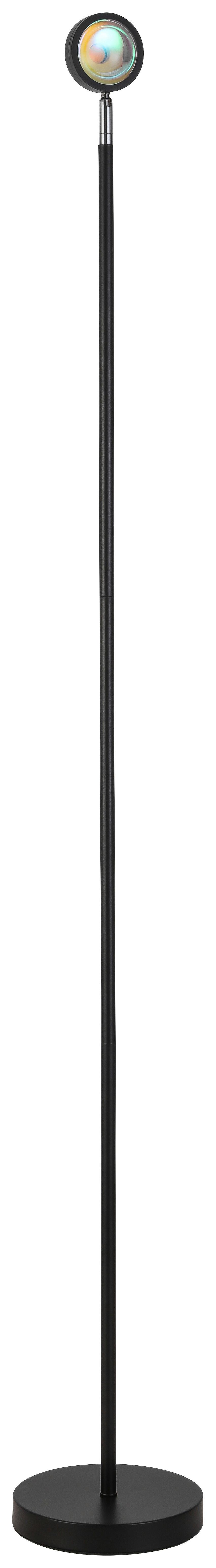 LED stojacia lampa Mavis, vrát. LED 7W - čierna, Modern, kov (18/140cm) - Modern Living