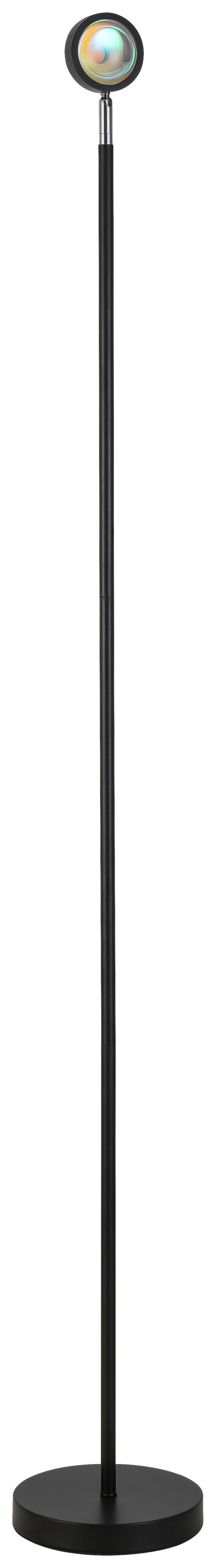 Stojací LED svítidlo Mavis, včet. LED 7W - černá, Moderní, kov (18/140cm) - Modern Living