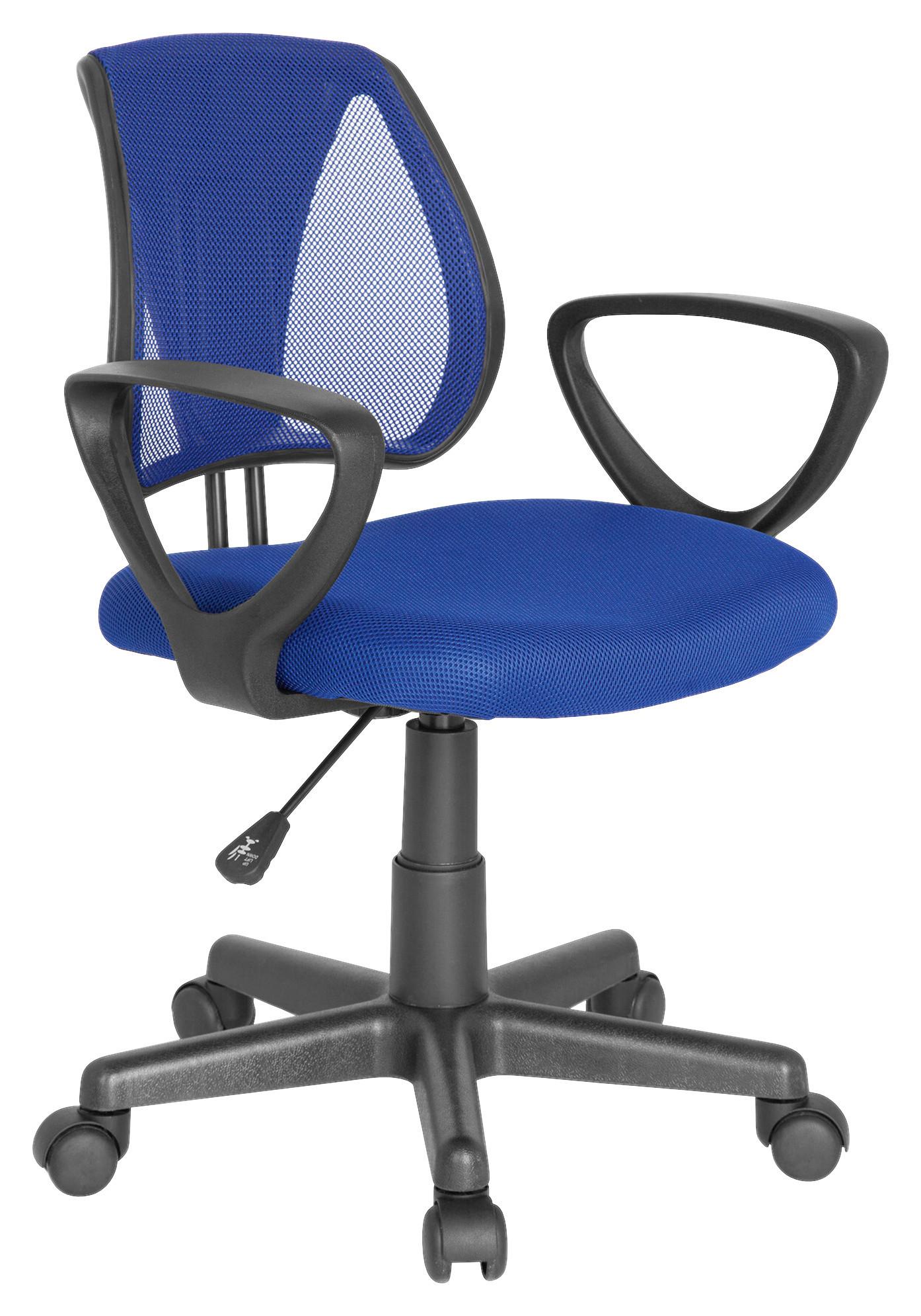 Jugenddrehstuhl Kiddy CD Dunkelblau - Schwarz/Dunkelblau, Basics, Kunststoff (58/75-92/45cm) - MID.YOU