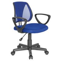 Jugenddrehstuhl Kiddy Cd Dunkelblau - Schwarz/Dunkelblau, Basics, Kunststoff (58/75-92/45cm) - MID.YOU