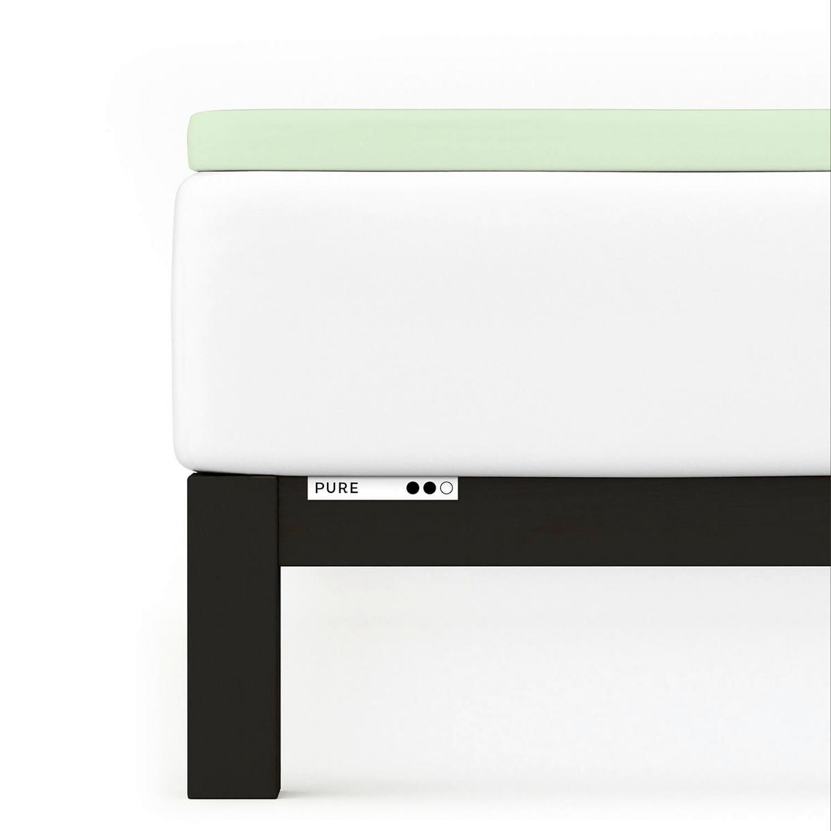 Topper-spannleintuch Pure Topper - Grün, Basics, Textil (120-130/200-220cm) - Schlafgut