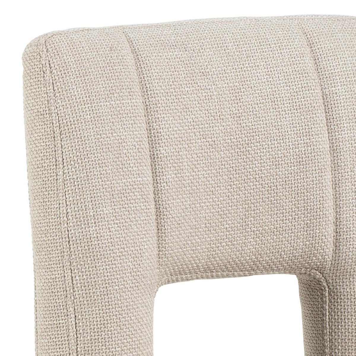 Barhocker Sylvia - Hellbraun/Beige, Design, Textil/Metall (41,5/115/52cm) - MID.YOU