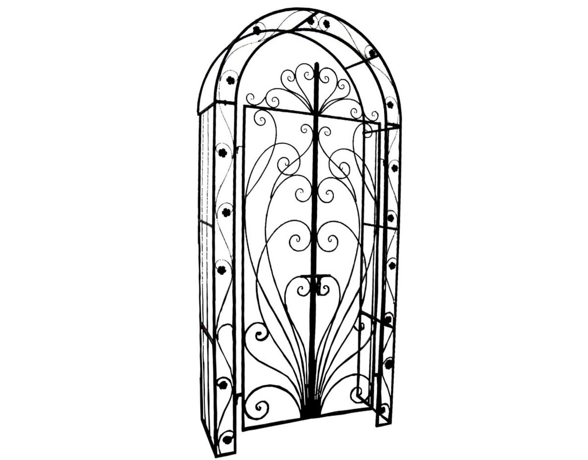 Rosenbogen Bagana - Schwarz, Basics, Metall (108/229/40cm) - Gardenson