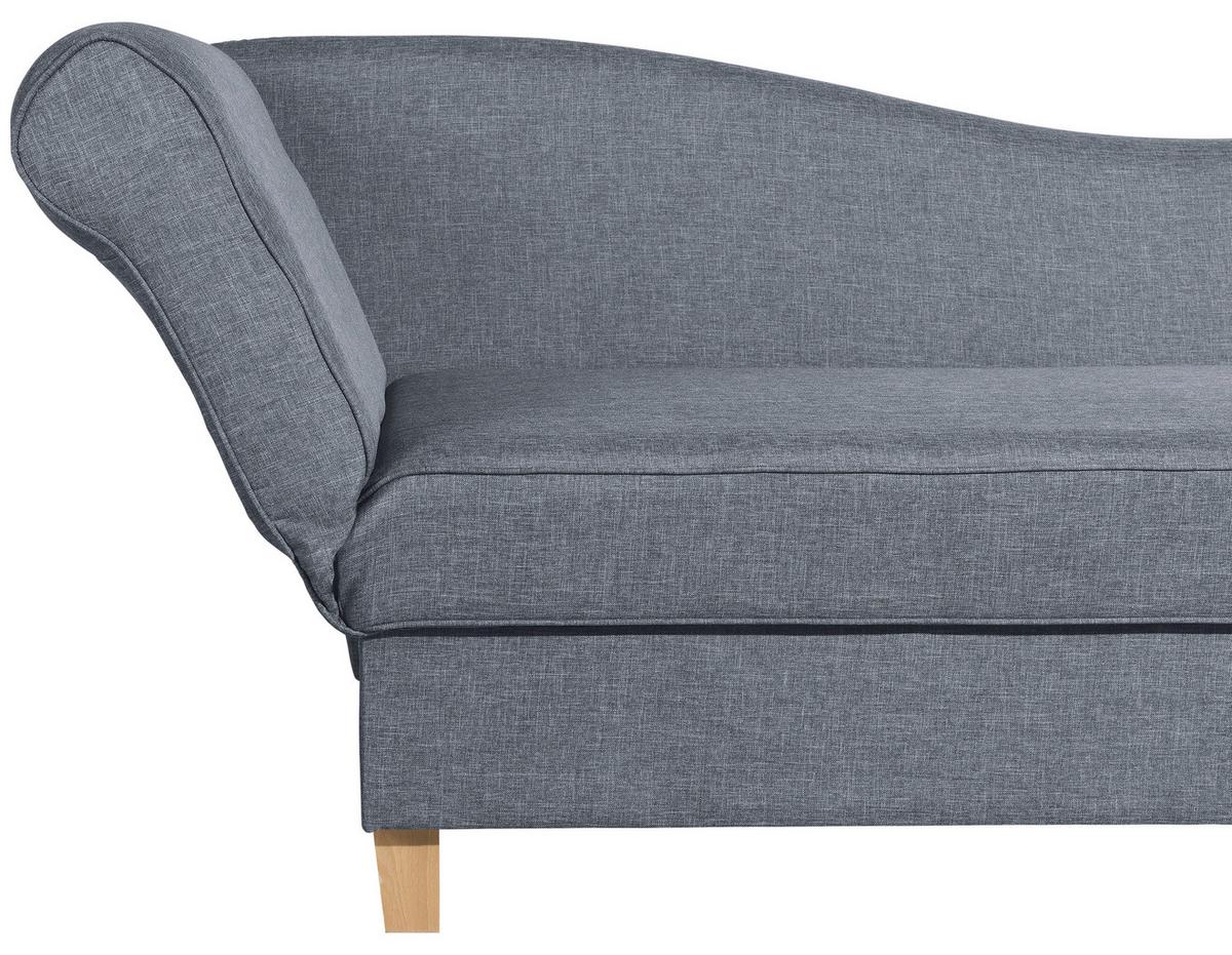 Recamiere Selma Blau Links mit Bettkasten+schlaffunktion - Blau, Design, Textil (190/88/82cm) - Max Winzer