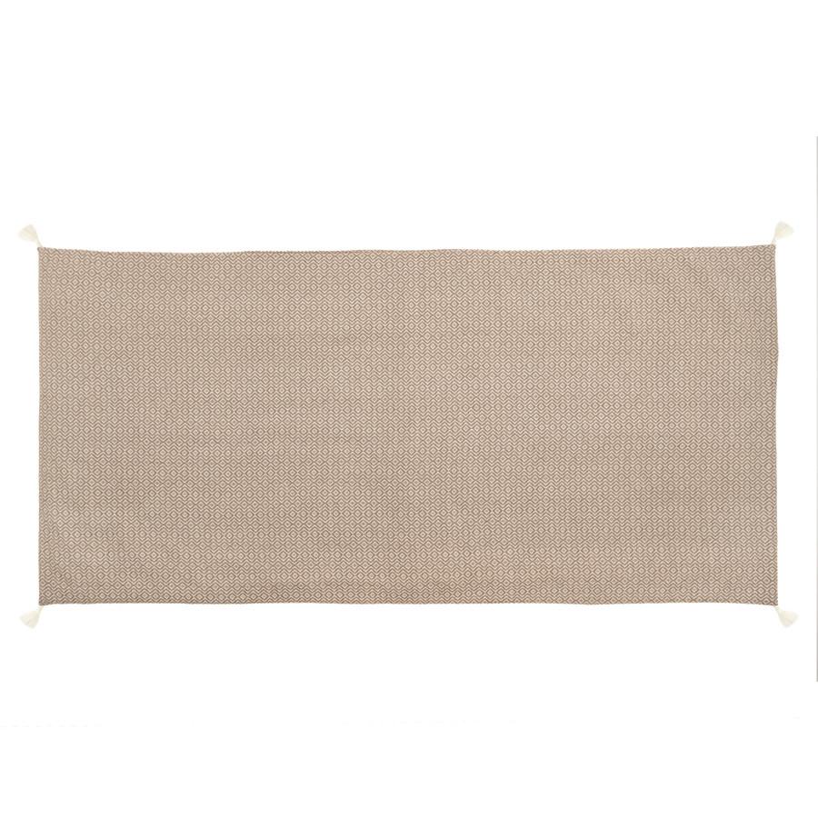 PLÁŽOVÁ PODLOŽKA DOBBY - jílová barva, textil (90/190cm)