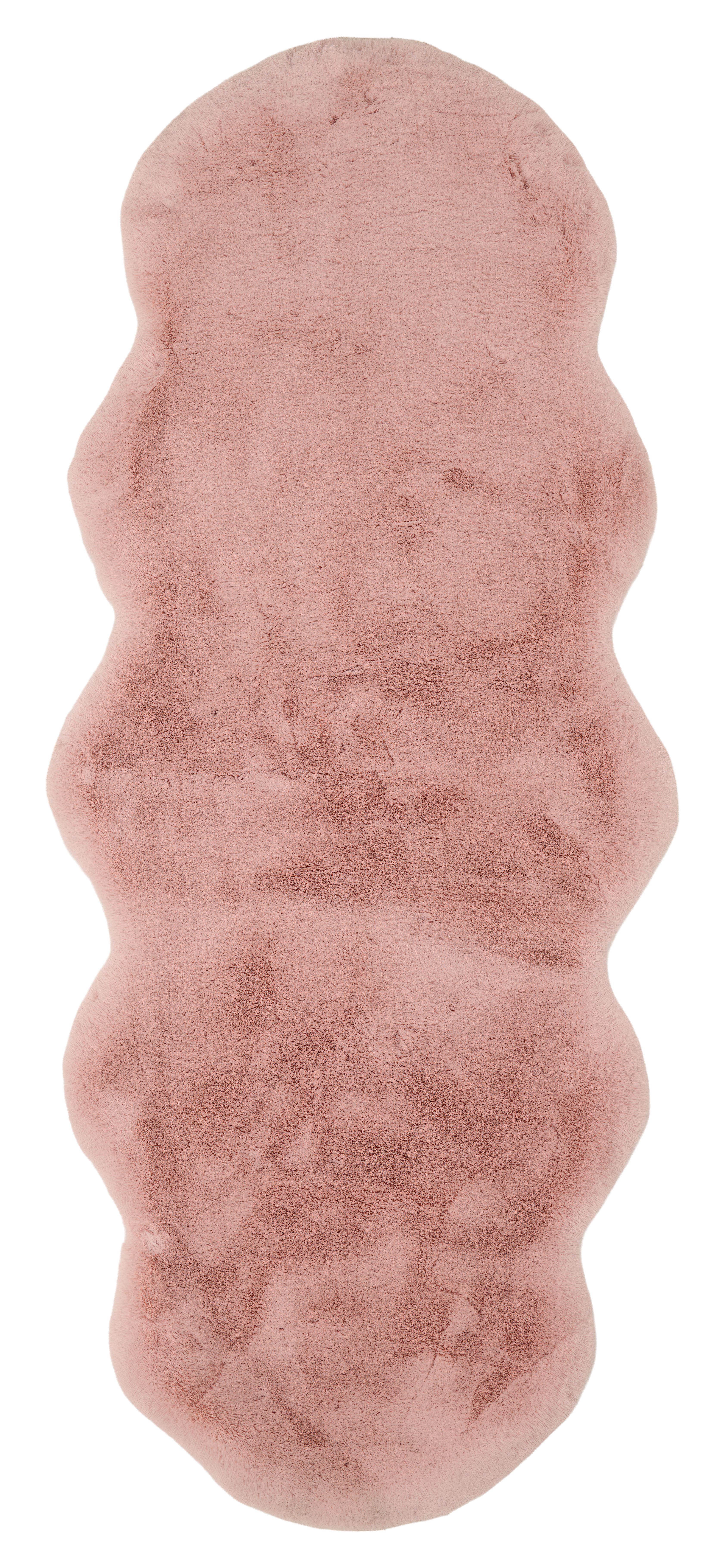 Kunstfell Nico 2 in Grau ca. 60x150cm - ružová, Konventionell, kožušina (60/150cm) - Mömax