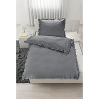 POSTEĽNÁ BIELIZEŇ Ruschen, 70/90 140/200cm - sivá, Romantik / Landhaus, textil (140/200cm) - Zandiara