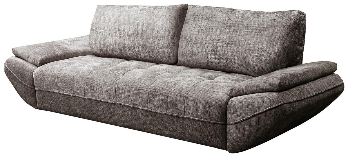 Schlafsofa Elma Taupe B: 280cm - Taupe/Schwarz, KONVENTIONELL, Holz/Holzwerkstoff (280/73-93/107cm) - MID.YOU