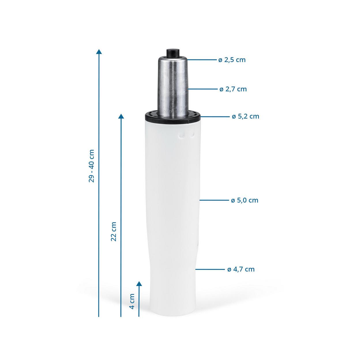 Zubehör Für Bürohocker Gf-L - Weiß, Basics, Metall (5,2/29-40/5,2cm) - MID.YOU