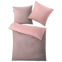 Makosatin Wendebettwäsche 140/200 cm Linda Rosa - Rosa, KONVENTIONELL, Textil (140/200cm) - Kleine Wolke