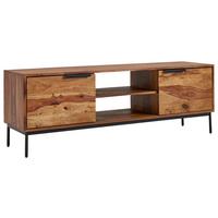 Sideboard Sheesham Sheeshamfarben B: 147 Cm - Sheeshamfarben/Schwarz, Design, Holz (147/51/38cm) - MID.YOU