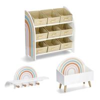 KINDERREGAL 50444 SET RAINBOW - Weiß/Naturfarben, Basics, Holz/Holzwerkstoff (65/52/65cm) - Zeller Present
