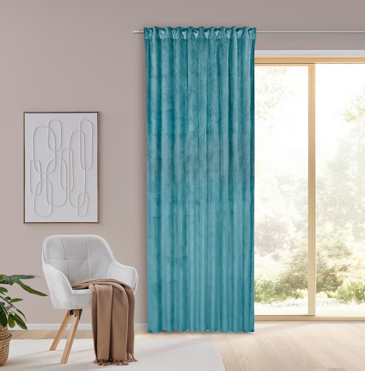 Hotový závěs Bianca, 140/245cm, jadeitová - jadeitově zelená, Konvenční, textil (140/245cm) - Modern Living