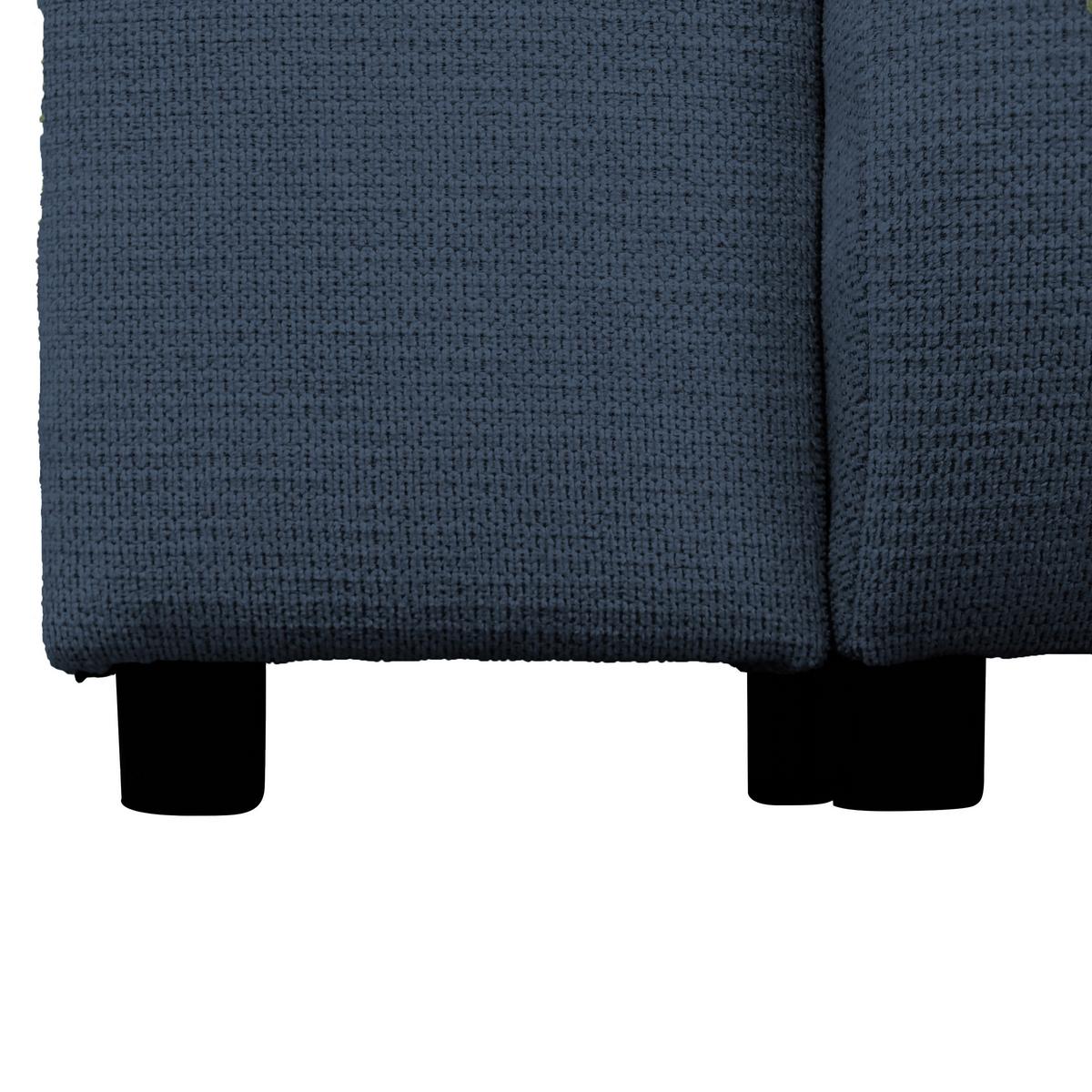 Ecksofa Velo Dunkelblau S: 250x160 cm - Schwarz/Dunkelblau, Design, Textil (250/160cm) - MID.YOU
