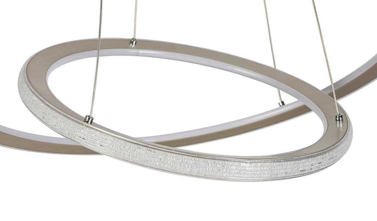 LED-HÄNGELEUCHTE CAPRICE - Champagner, Basics, Kunststoff/Metall (61/120cm) - Luca Bessoni