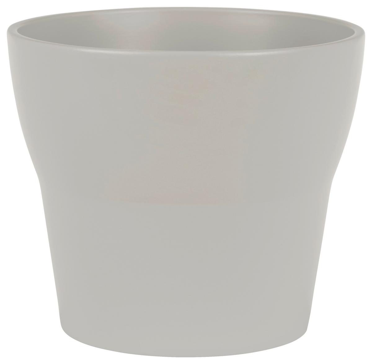 Übertopf Da Vinci Steingut In- & Outdoor Ø 15 cm - Schlammfarben/Weiß, KONVENTIONELL, Keramik (15/12cm) - Ondega