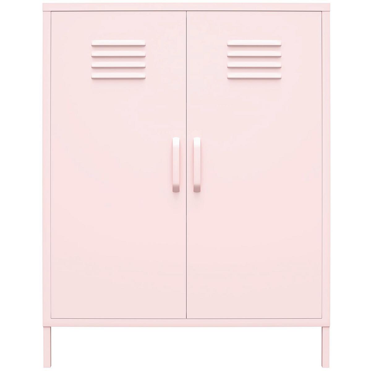 Highboard Cache Rosa B: 80cm - Rosa, Design, Metall (80/101/40cm) - MID.YOU