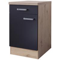 KUCHYŇSKÁ SPODNÍ SKŘÍŇKA MILANO - barvy dubu/antracitová, Moderní, kov/kompozitní dřevo (50/86/60cm)