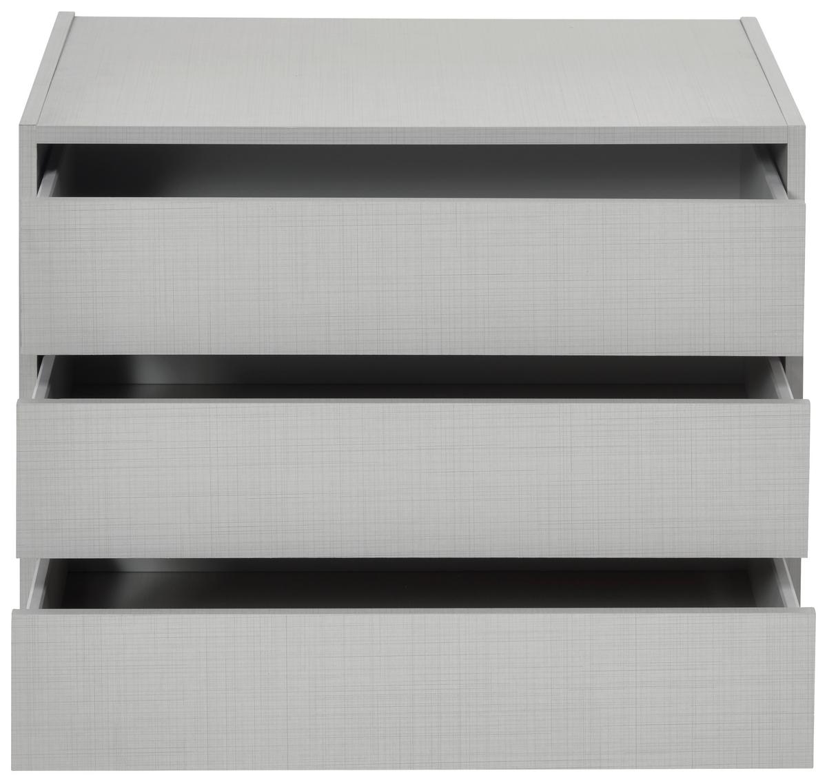 Schubkasteneinsatz B: 66 cm Line Grey 3 Laden - Holzwerkstoff (66/48/54cm)