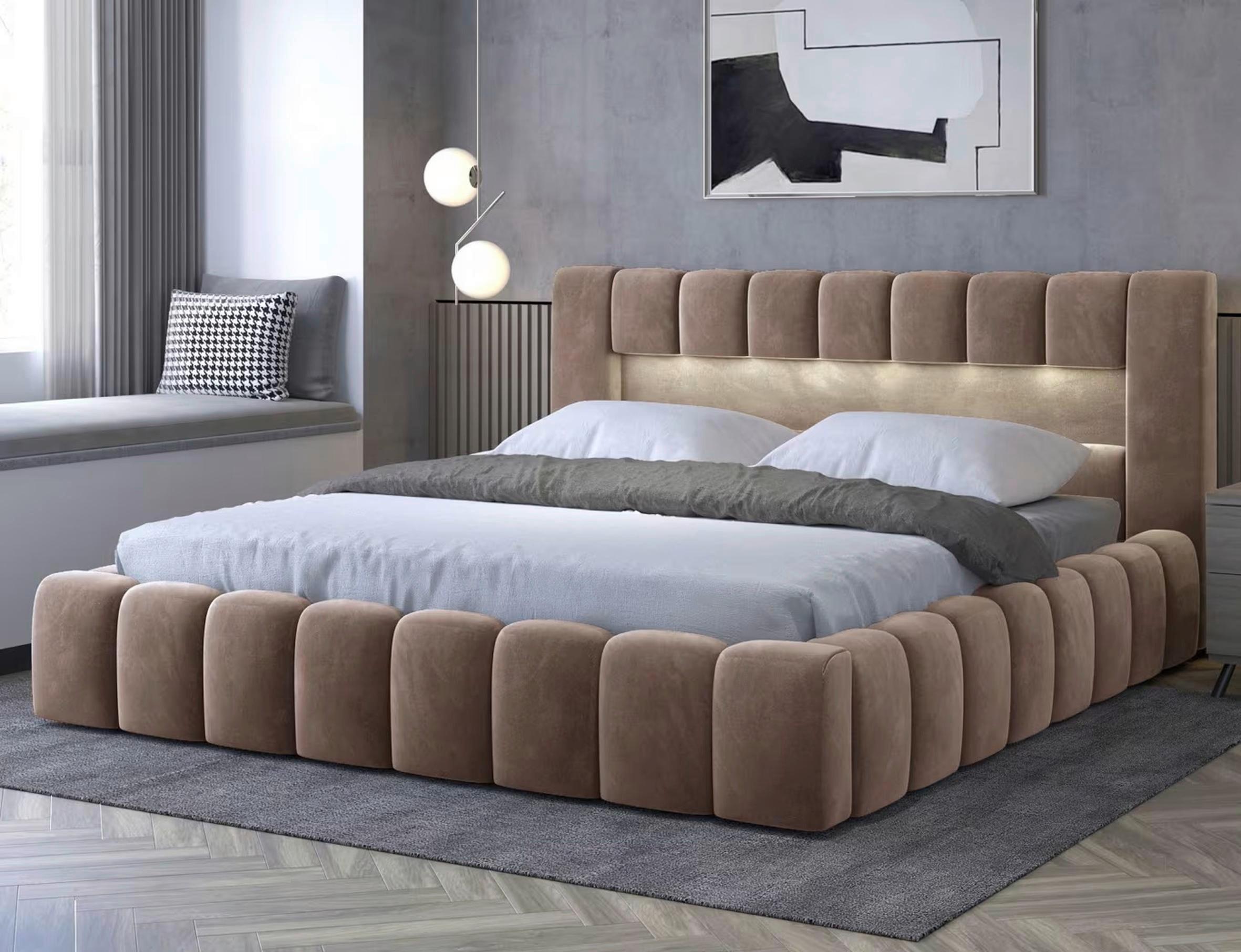 Polsterbett Lamica Braun Lf: 160x200 Cm - Schwarz/Braun, MODERN, Holz (160/200cm) - MID.YOU