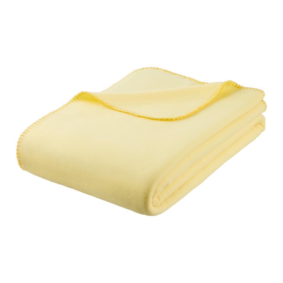FLEECOVÁ DEKA LENI - žlutá, textil (130/170cm) - Mömax