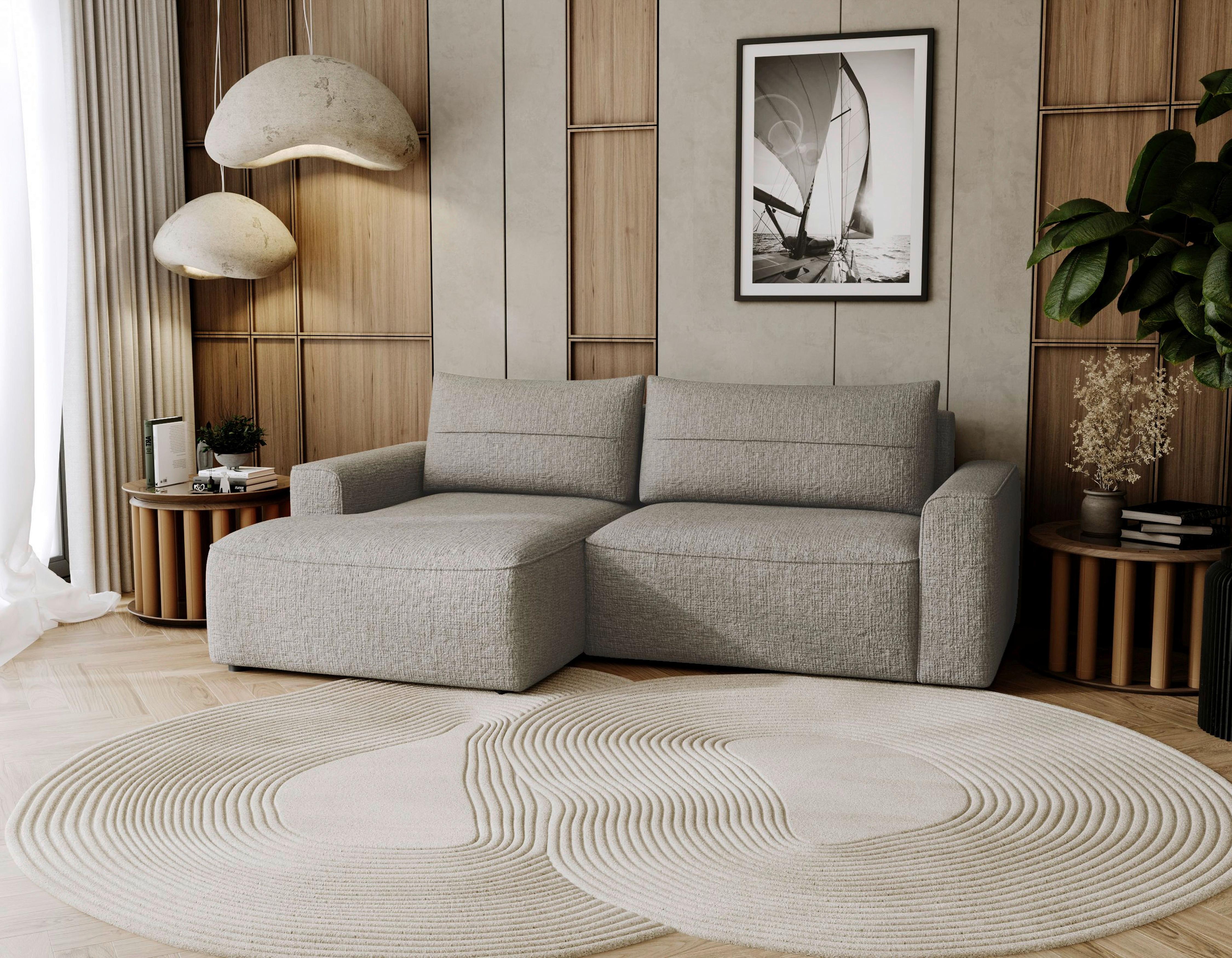 Lullo Taupe S: 144x233 Cm - Taupe/Schwarz, Design, Textil (144/233cm) - Livetastic
