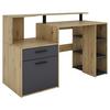 Schreibtisch Louis - Anthrazit/Eiche Artisan, MODERN, Holzwerkstoff (140/55/89cm) - MID.YOU