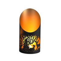 Kerzenhalter Titiana - Goldfarben/Schwarz, KONVENTIONELL, Metall (9/19cm) - Luca Bessoni
