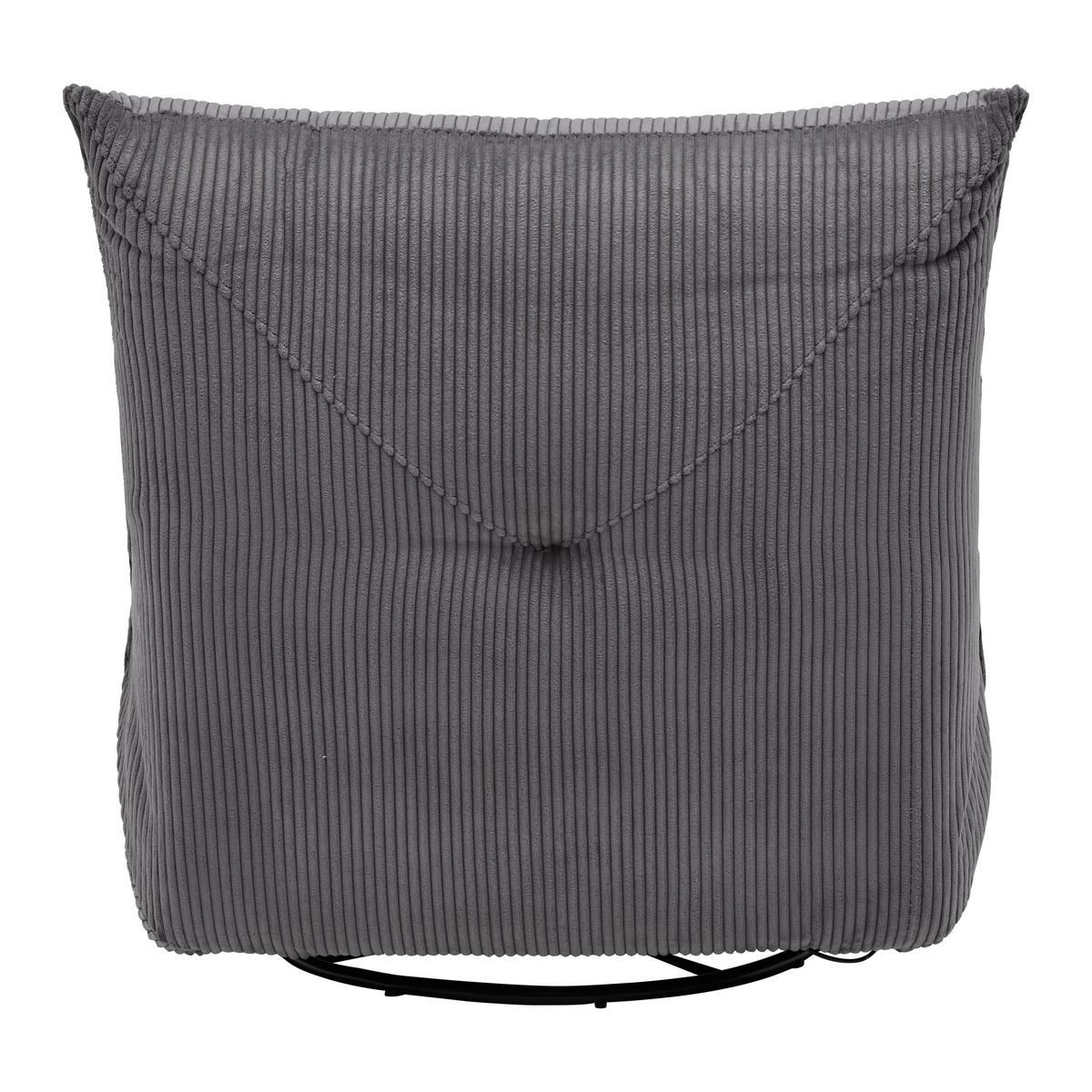 Relaxační křeslo ALURA, tmavě šedá barva - černá/tmavě šedá, Moderní, kov/dřevo (90/92/90cm) - Bessagi Home