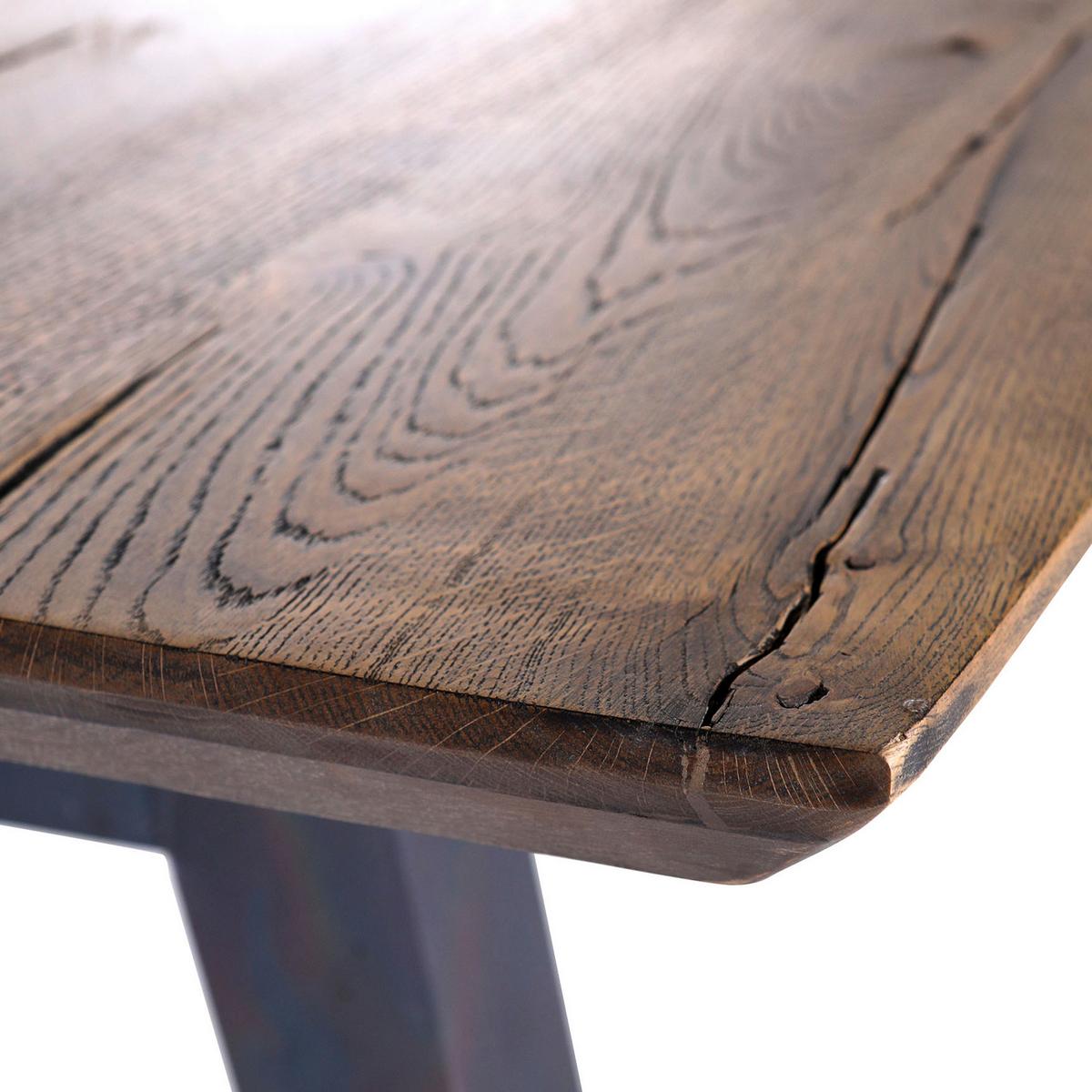 Esstisch Dexter - Graublau/Eichefarben, MODERN, Holz/Metall (240/100/77cm) - Livetastic