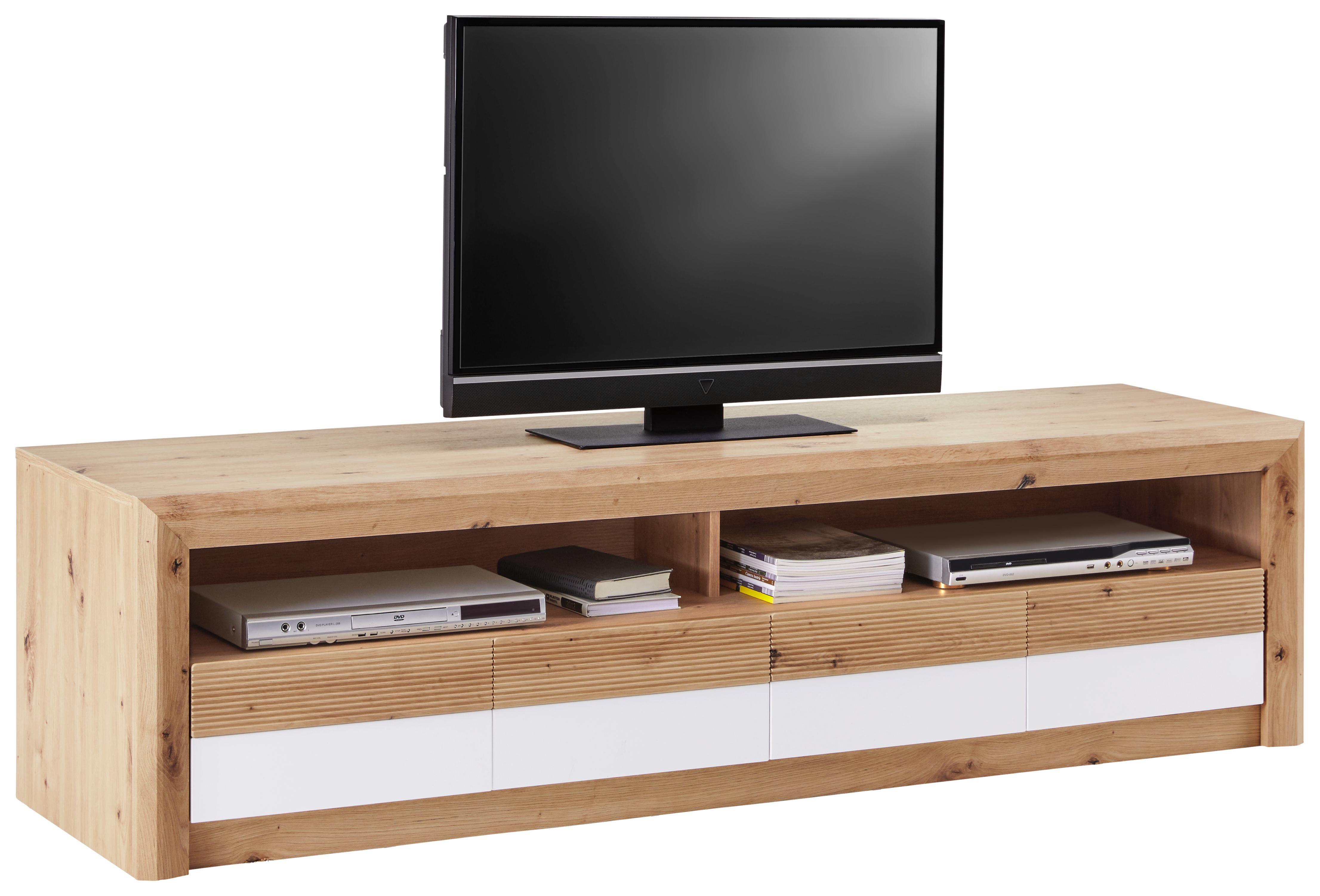 Tv - Elem Kashmir New - Tölgyfa/Fehér, modern, Faalapú anyag (185/50/49cm) - James Wood