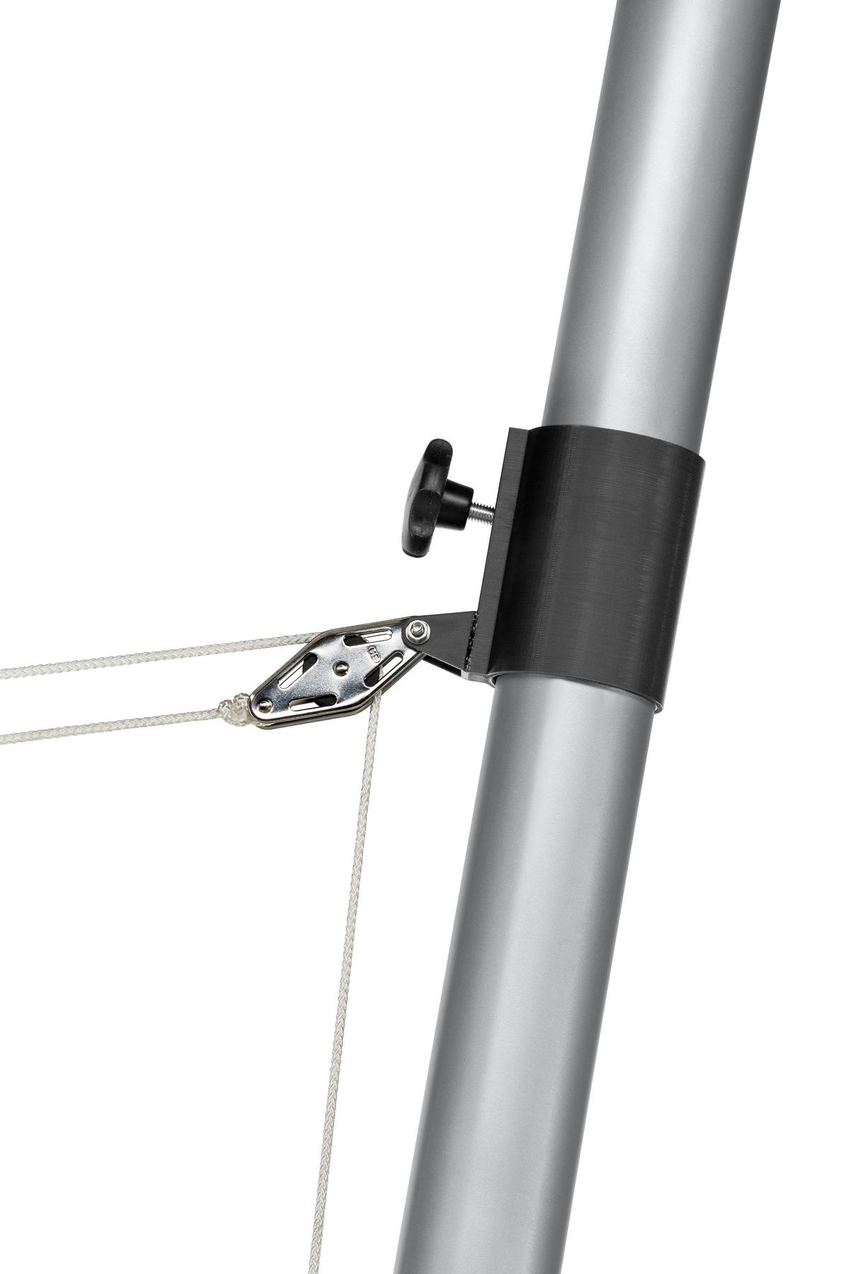 Sonnensegelzubehör Mast für Sonnensegel - Hellgrau, Basics, Metall (6/240/6cm) - Schneider