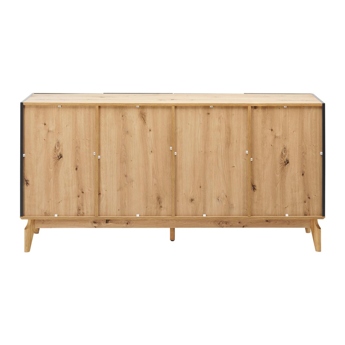 Komoda FOSCO - šedá/barvy dubu, Moderní, dřevo (160/80/40cm) - Bessagi Home