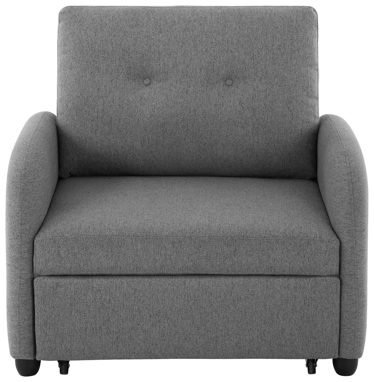 Fekvőfotel Cosmo - sötétszürke, Design, textil (102/94/95cm) - Livetastic