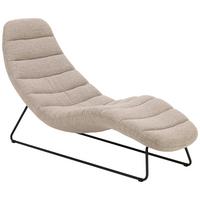 Relaxliege Chaplin L: 156 Cm Beige - Beige/Schwarz, KONVENTIONELL, Textil (63/86/156cm) - MID.YOU