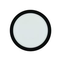 LED-DECKENLEUCHTE 2427500181996 - Schwarz, KONVENTIONELL, Kunststoff (22,5/1,7cm)