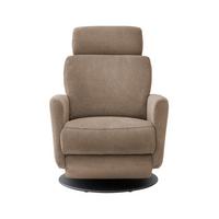 Relaxsessel Centrale T: 87-154 cm, Hellbraun - Hellbraun/Schwarz, MODERN, Textil (77/105/87-154cm) - Livetastic
