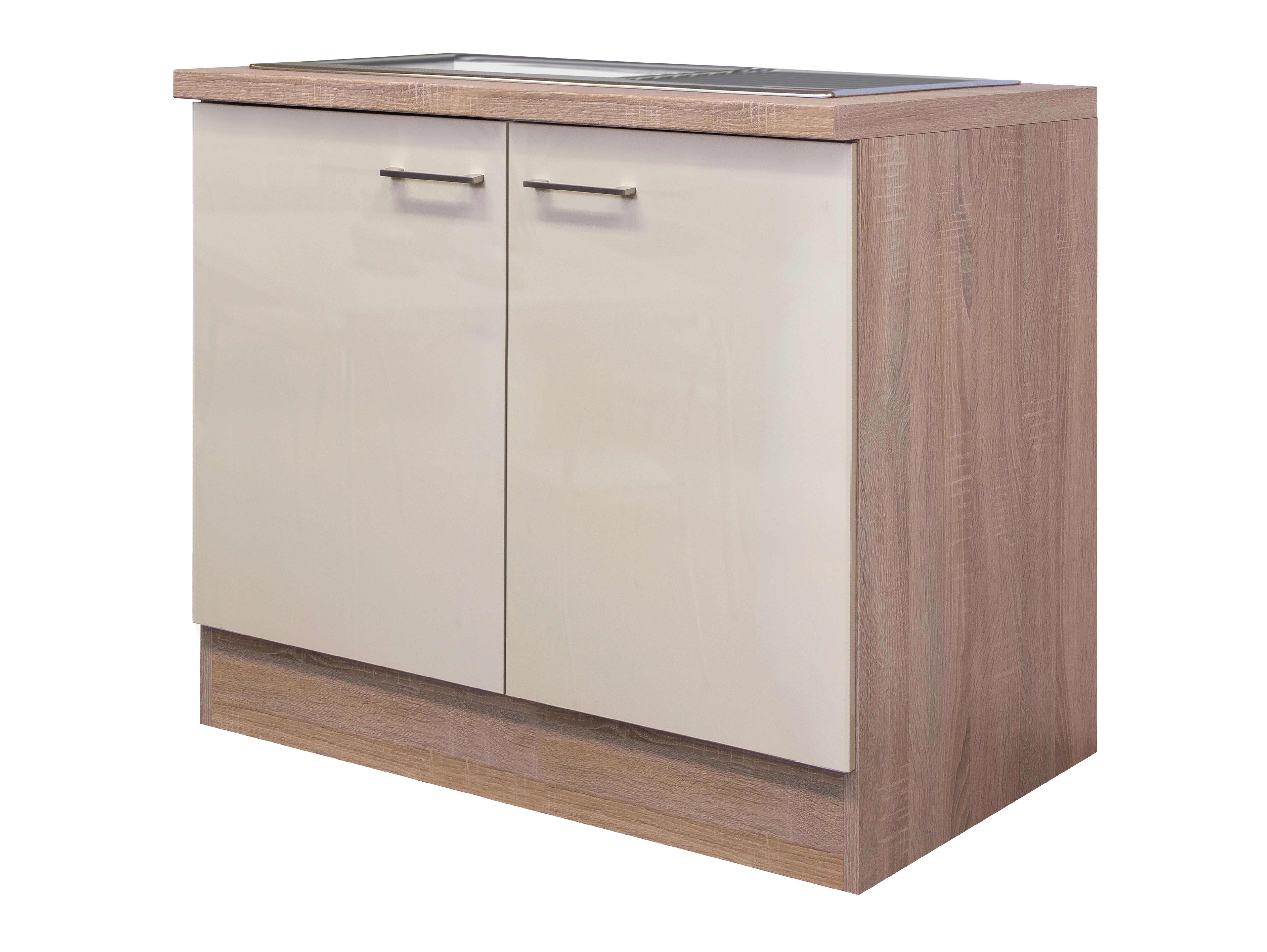 Skrinka Pod Drez Nepal Dspu 100 Es - kašmírová/farby ušľachtilej ocele, Moderný, kov/kompozitné drevo (100/86/60cm) - MID.YOU